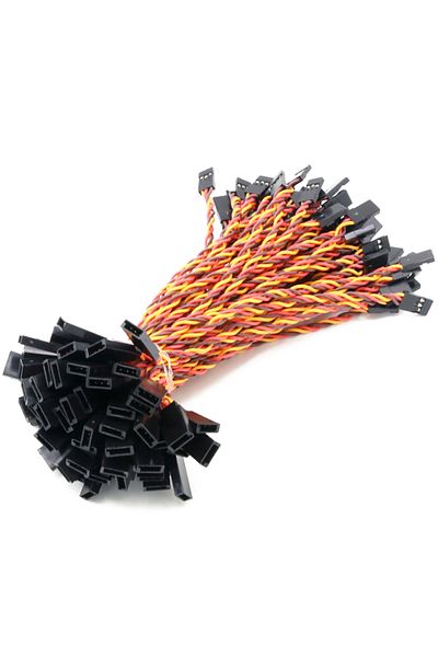 Choice 10pcs 100cm Cable 10pcs/lot 10/15/20/30/50/100cm Anti-interference Servo Extension Cable 30 Core For