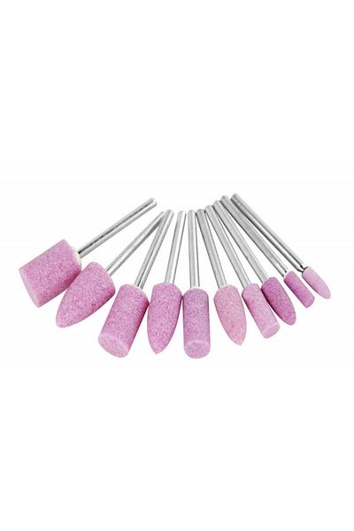 Choice Pink Head 10pcs Rubber Ceramic Wool Felt Grinding Head Polishing Abrasive Wheel Buffing Wheel For D