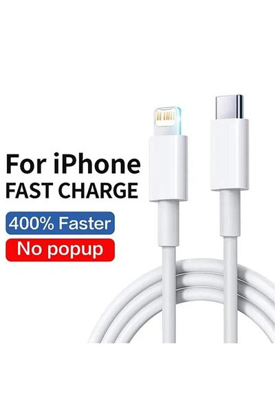Choice 1 متر أبيض مناسب لكابل الشحن السريع PD 20 وات لهاتف Iphone 14 13 12 11 Pro Max Mini USB لهاتف 8 P