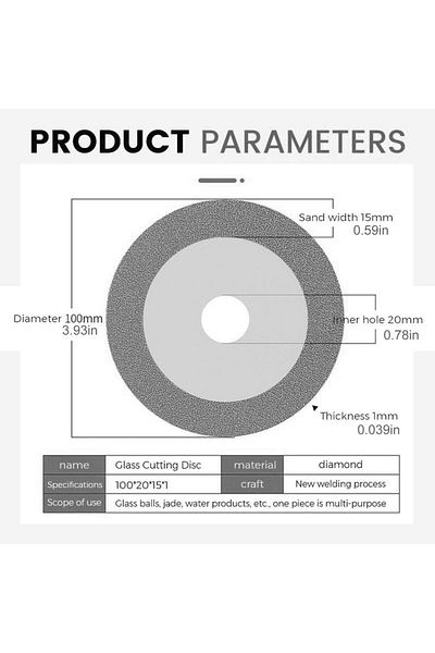 Choice Silver Glass Cutting Disc Blade 100mm Diamond Cutting Disc Marble Saw Blade Ceramic Tile Jade Specia