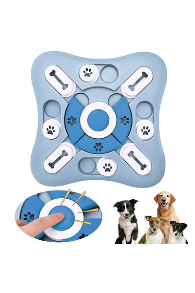 Choice Blue Dog Toys Slow Feeder Interactive Increase Puppy Iq Food Dispenser Slowly Eating Nonslip Bowl Pe