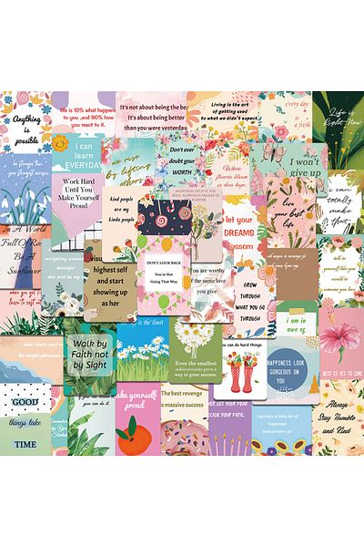 Choice 52pcs-random 52pcs Inspirational Quote Stickers Motivational Positive Affirmation Stickers For Journ