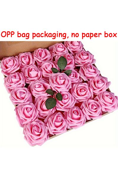 Choice Pink 25pcs Artificial Flowers, Fake Flowers Roses W/stem For Diy Wedding Bouquets Centerpieces Arran