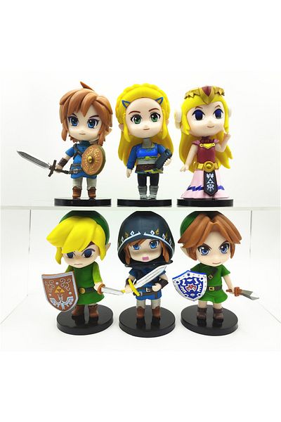 Choice Pack By Bag 01 6pcs/set Game The Legend Of Zelda Link Cute Pvc Action Figure Toys 10cm