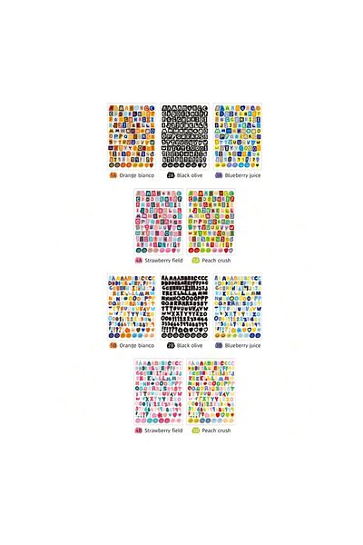 Choice 10pcs 10pcs/set Colorful Alphabet & Number Sticker For Diy Scrapbook Decoration, Water-resistant Wit