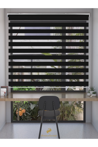 Demor Home Siyah Bambu Zebra Yüksek Kalite Metal Kasa