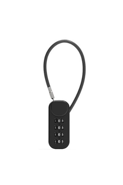 Choice Black Portable Zinc Alloy 4 Digit Password Lock Wire Rope Anti-theft Backpack Zipper Lock Padlock Lu