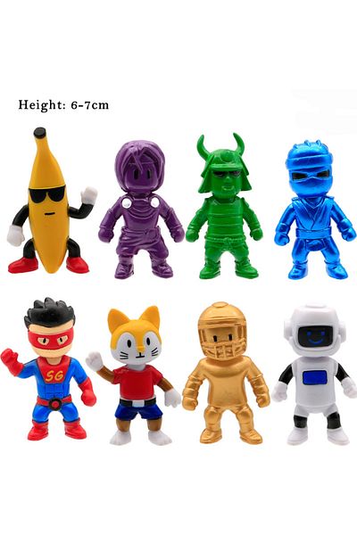 Choice 8pcs-a 8-24pcs Stumble Guys Action Figure Kawaii Anime Pvc Game Model Statue Set Multiplayer Type Co