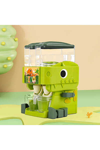 Choice موزع مياه مزدوج على شكل ديناصور للأطفال باللون الأخضر مع مياه باردة/دا...