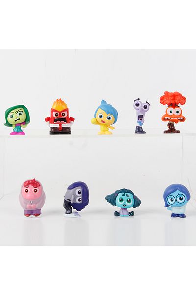 Choice Black 9pcs/set Mini Inside Out 2 Action Figure Toy Cartoon Movie Joy Anxiety Anger Sadness Disgust F