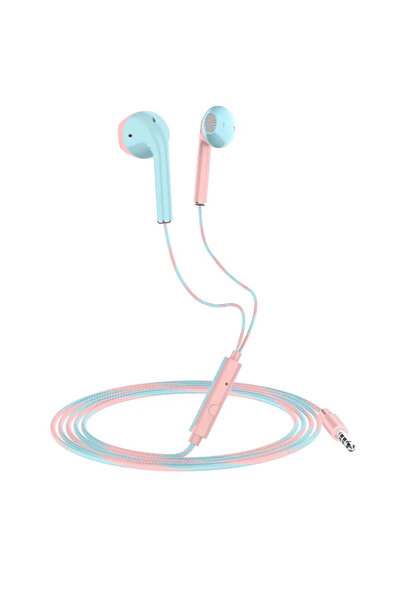 Choice Blue Pink 3.5mm Wired Headphones With Bass Earbuds Stereo Earphone Mus...