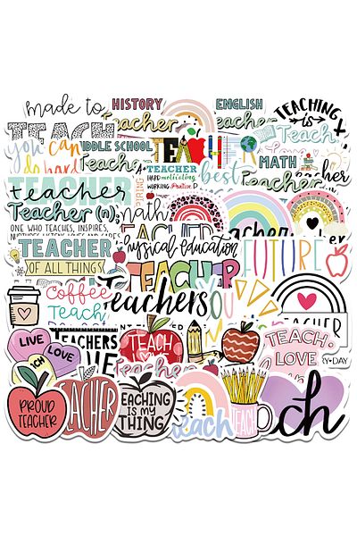 Choice 50pcs-random 50pcs Inspirational Teacher's Day Teach Love Graffiti Stickers For Laptop Scrapbooking
