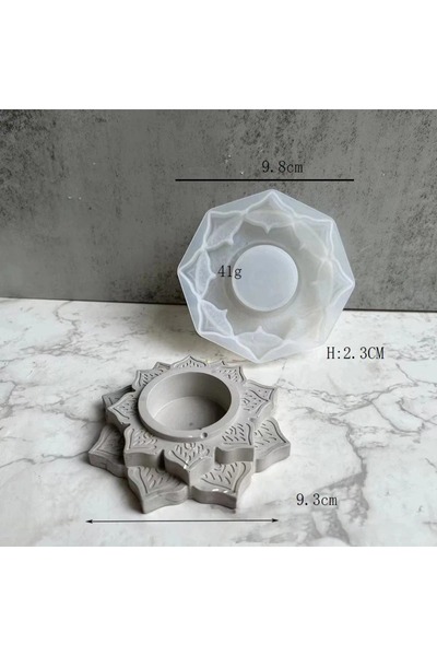 Choice قالب لوتس جرة شموع خرسانية قالب سيليكون حامل شموع لوتس دائري قالب جبس أسمنتي يدوي الصنع