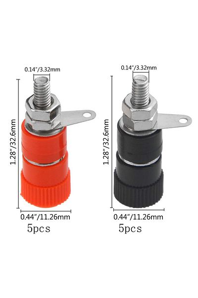 Choice Black Red Each5pcs 10 Pcs Binding Posts Terminals 4mm Banana Plug Socket 4mm Terminal Connector For