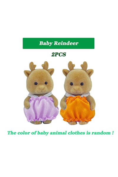 MSFTOYS Kk14 1:12 Simulation Forest Animal Family Rabbit Panda Koala Reindeer Baby Dollhouse Figures Collect