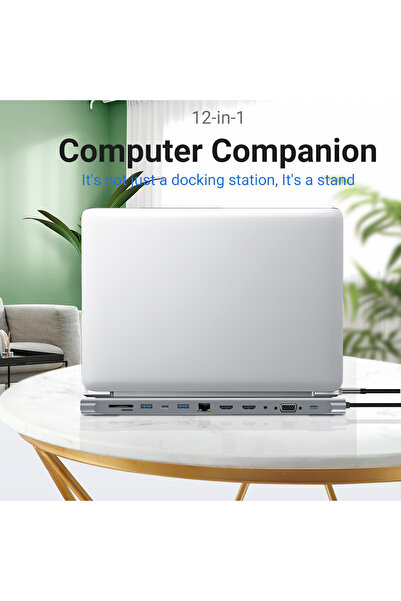 Choice USB C Docking Station,12 In 1 Triple Display MST Hub With Expansion Port USB3.0*1/USB2.0*3/HDMI*2...