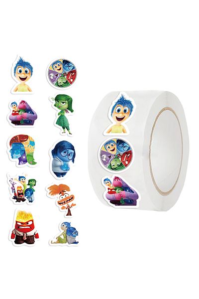 Choice 500pcs 500pcs Inside Out Disney Anime Stickers Kawaii Cute Cartoon Label Seal Stickers Rolls Sticker