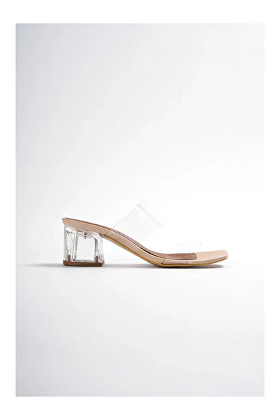 Daxtors D0085 Şefaf Kadın Topuklu Terlik