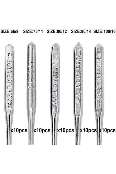 Choice 50Pcs Sewing Machine Needle Sharpness Universal Rule Points  Applicable to All Low Lever Buckle S...