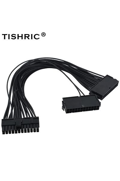 TISHRIC Tsr435-30cm 0.3m 30cm مزود طاقة مزدوج ATX 24pin مزامن ذكر إلى أنثى ATX Mining