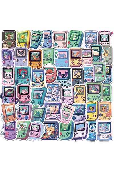 Choice 50pcs 50pcs Kawaii Cartoon Game Console Pokemon Graffiti Stickers Cute Anime Decals Kids Toy Diy Lap