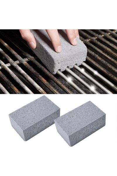Choice Gray 1pc Bbq Grill Cleaning Brush Brick Block Barbecue Cleaning Stone Pumice Brick For Barbecue Rack