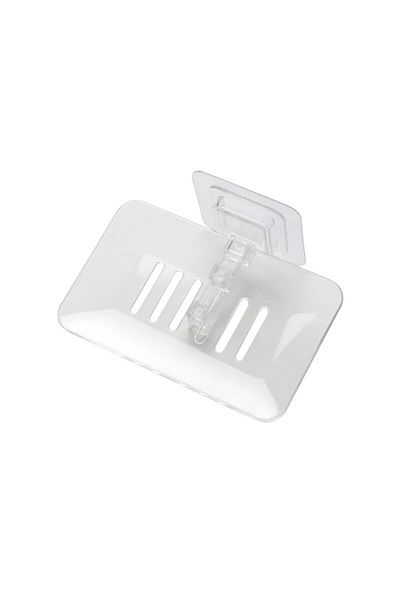 Choice 1PC Transparent Drain Soap Holder No Punch Paste Wall Mounted Shower Toilet Suitable For Plastic ...