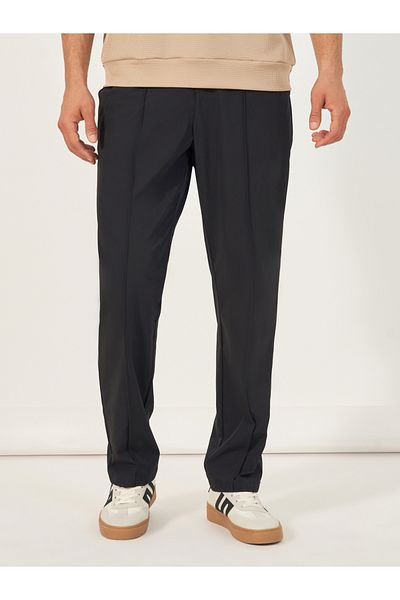 Styli Pintuck Detail Slim Fit Smart Trousers