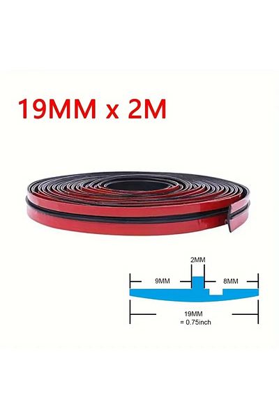 Choice Black Width 19mml2m 1pc T-shape Car Sealing Strip - Premium Noise Reduction, Weatherproofing Solutio