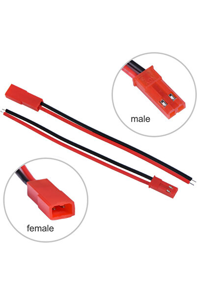 Choice 20pcs 100mm 150mm 200mm JST Male Female Connector Plug For RC Lipo Battery Car Boat Drone Airplan...