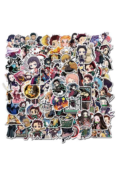 Choice 100pcs Demon Slayer Anime Stickers Waterproof Phone Case Cute Sticker Pack Laptop Skin Kawaii Pac...