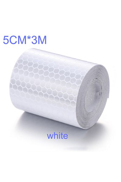 Choice 3m White 3m/1m Car Reflective Tape Auto Safety Warning Sticker Reflector Protective Tape Strip Film
