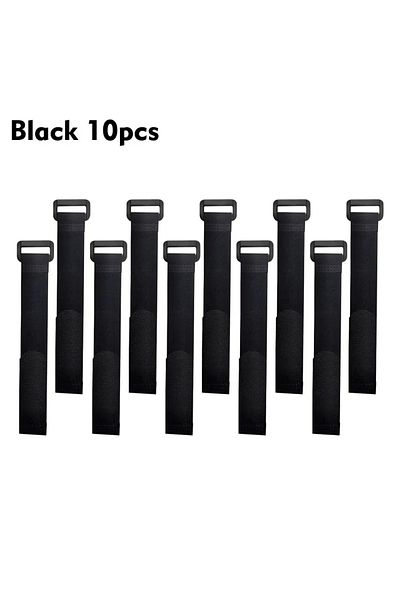 Choice 10pcs 20 * 200mm, Reusable Self-adhesive Nylon Zip Ties, Cable Fasteners