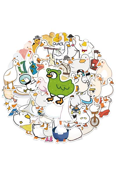 Choice 50pcs-random 50pcs Mixed Cartoon Duck Stickers Cute Animals Waterproof Decals To Diy Helmet Skateboa
