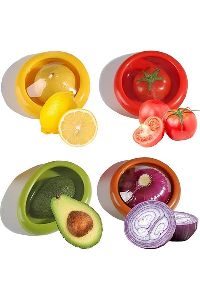 Choice 4pc Transparent Film Fruit Storage Box,fruit And Vegetable Anti-oxidation , Sealed Box Set For Fridg