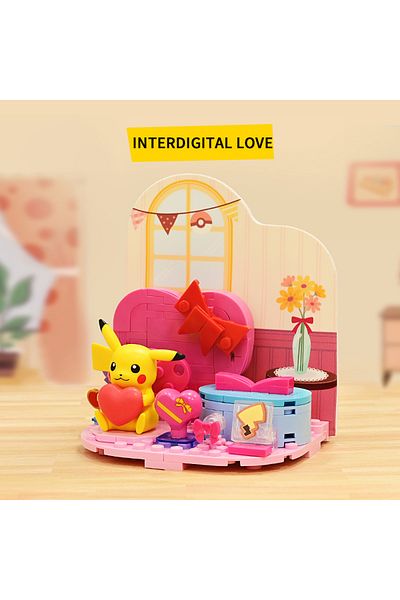 Choice K20225original Box Pokemon Building Blocks Collection Pikachu Beach Party Children's Puzzle Buildin