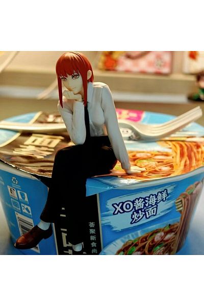 Choice Opp Bag Chainsaw Man Figure Makima Anime 14cm Noodle Stopper Figure Model Toys For Girl Birthday Gif