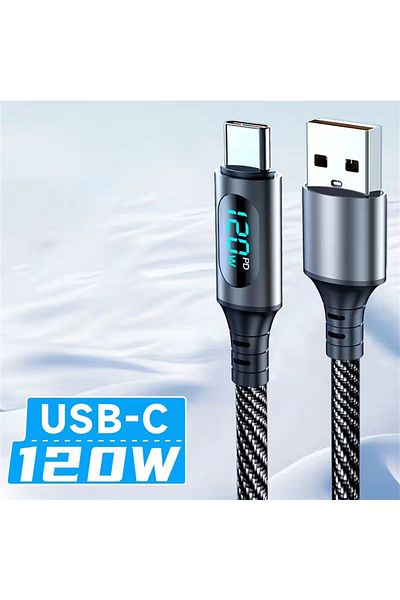 Choice 1m 120w Usba Cable Nnbili 6a 120w Usba To Type C Super Fast Charge Cable Nylon Data Cord For Xiaomi