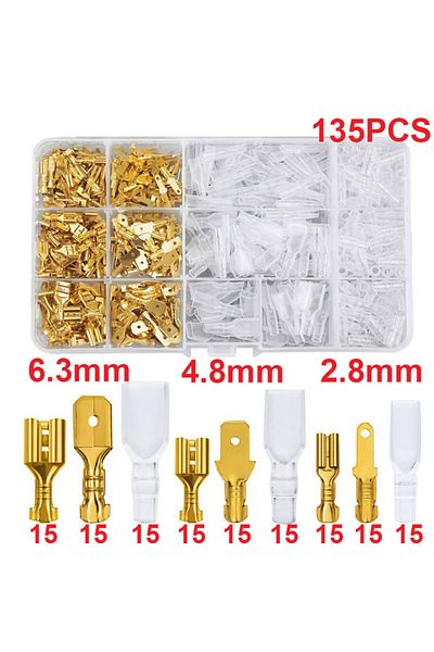 Choice Male Female Wire Box Insulated Cable Macho Connector 2.8/6.3mm Electrical Crimp Terminals Termin ...