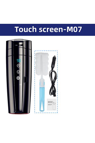Choice 12V 24V Car Heating Cup Electric Kettle Stainless Steel Smart Temperature Control Touch LCD Displ...