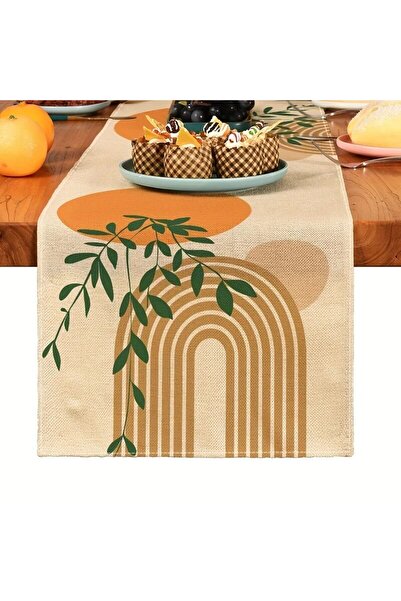 Choice 33X183cm Pattern 1 1pc Simple Plant Table Runner, BohemiaKitchen Dinin...