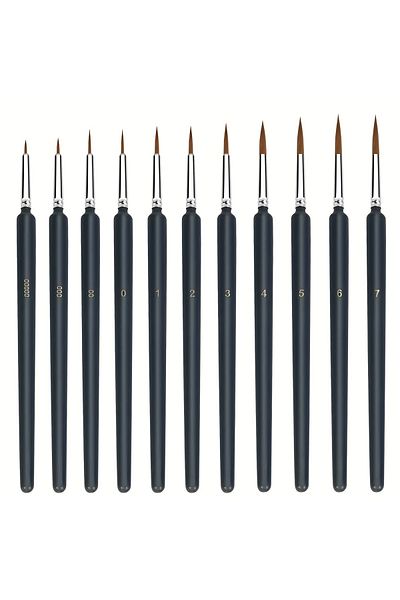 Choice Black 11/22pcs Miniature Paint Brushes Set Fine Detail Paint Brush Fine Mini Artist Brush For Waterc