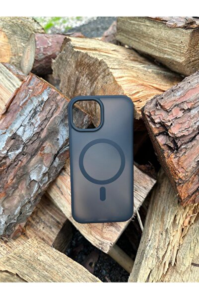 Butik İphone 12 uyumlu mat siyah magsafe özellikli telefon kılıfı
