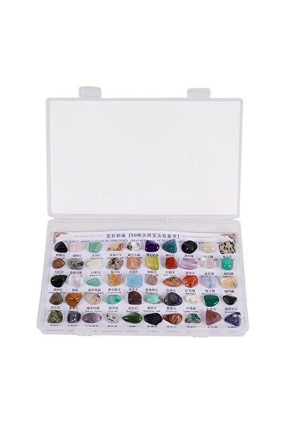 Choice - 50 قطعة / صندوق عينات معدنية من الأحجار الكريمة الطبيعية واليشم التق...
