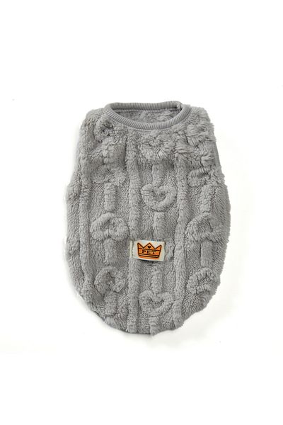 Choice L Gray Autumn Winter Warm Dog Clothes For Small Dogs Cats Outdoor Soft Cozy Fleece Jacket Vest Coat