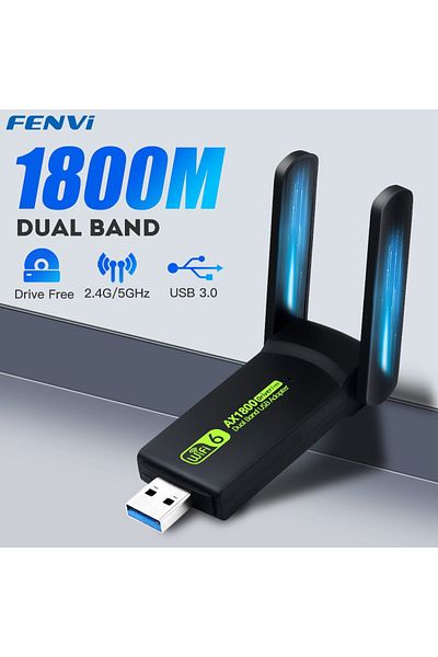 fenvi 1800mbps Wifi6 Usb3.0 Adapter 802.11ax Dual Band 2.4g/5ghz Wireless Wifi Dongle Network Car...