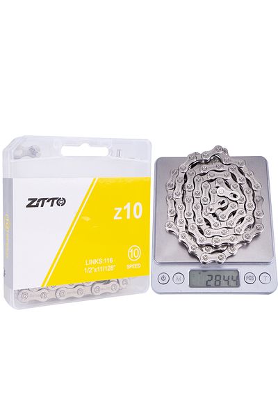 ZTTO سلسلة دراجات سيلفر ألت 10 سرعات 8 9 10 116 رابطًا لسلاسل دراجات الطرق الجبلية ذات القفل الكهربائي عالية الجودة