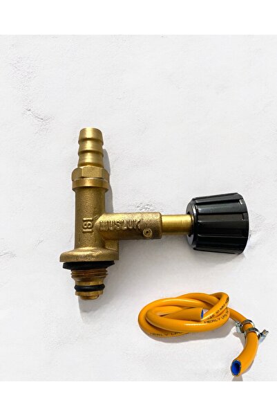 GÜVEN Küçük tüp musluğu katmer uçlu sac pürmüz yüksek basınç 2mt hortum kelepçe