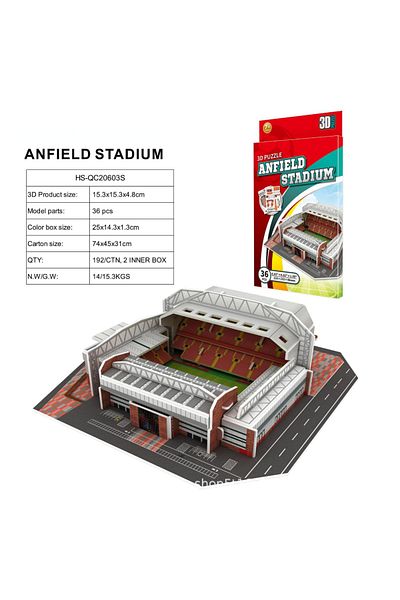 Choice Qc20603s 3d Football Field Paper Jigsaw Puzzle Stadium Building Model，the Perfect Gift For Liverpool