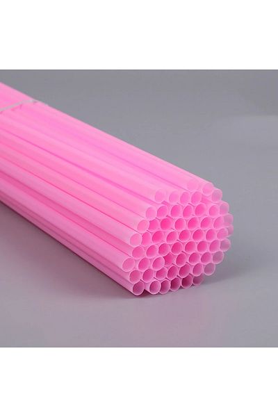 Choice Pink 100pcs-colorful Drinking Plastique Straws Flexible Wedding Party Supplies Plastic Drinking Plas